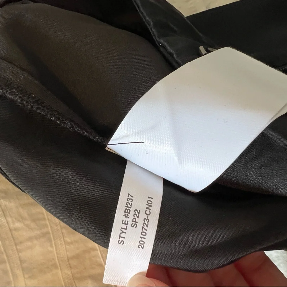 NWT J Crew drapey cupro blend straight wide leg trousers black silky‎ satin 4